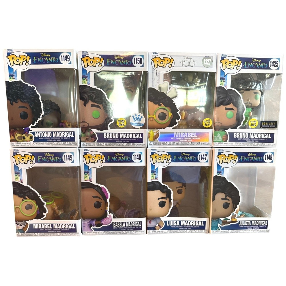 Funko Pop Disney Encanto Madrigal Family Lot Bruno Mirabel‎ Exclusives GITD